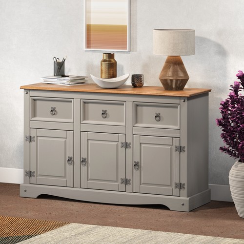 Corona sideboard grey painted - grey,