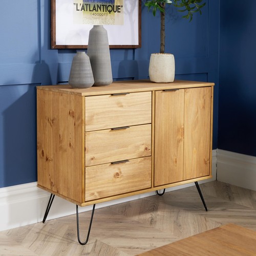 Solid pine sideboard drawers - sideboard, 3