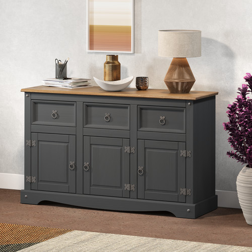 Corona sideboard charcoal wax - sideboard,