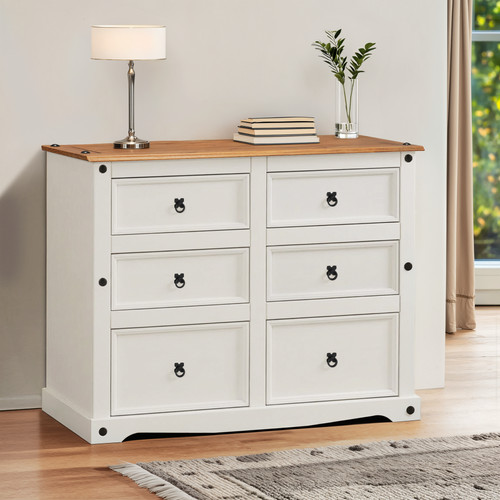 Corona chest drawers - chest, white