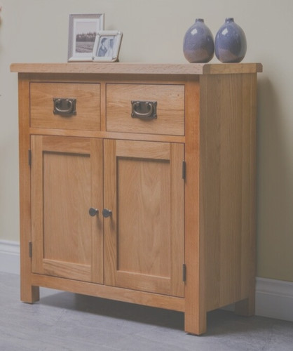 Oak mini sideboard cupboard - oak,